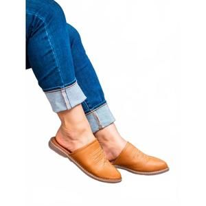 NEW EVERGLADES women's western embroidered slide mules in tan